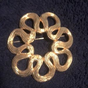 Givenchy gold tone brooch
